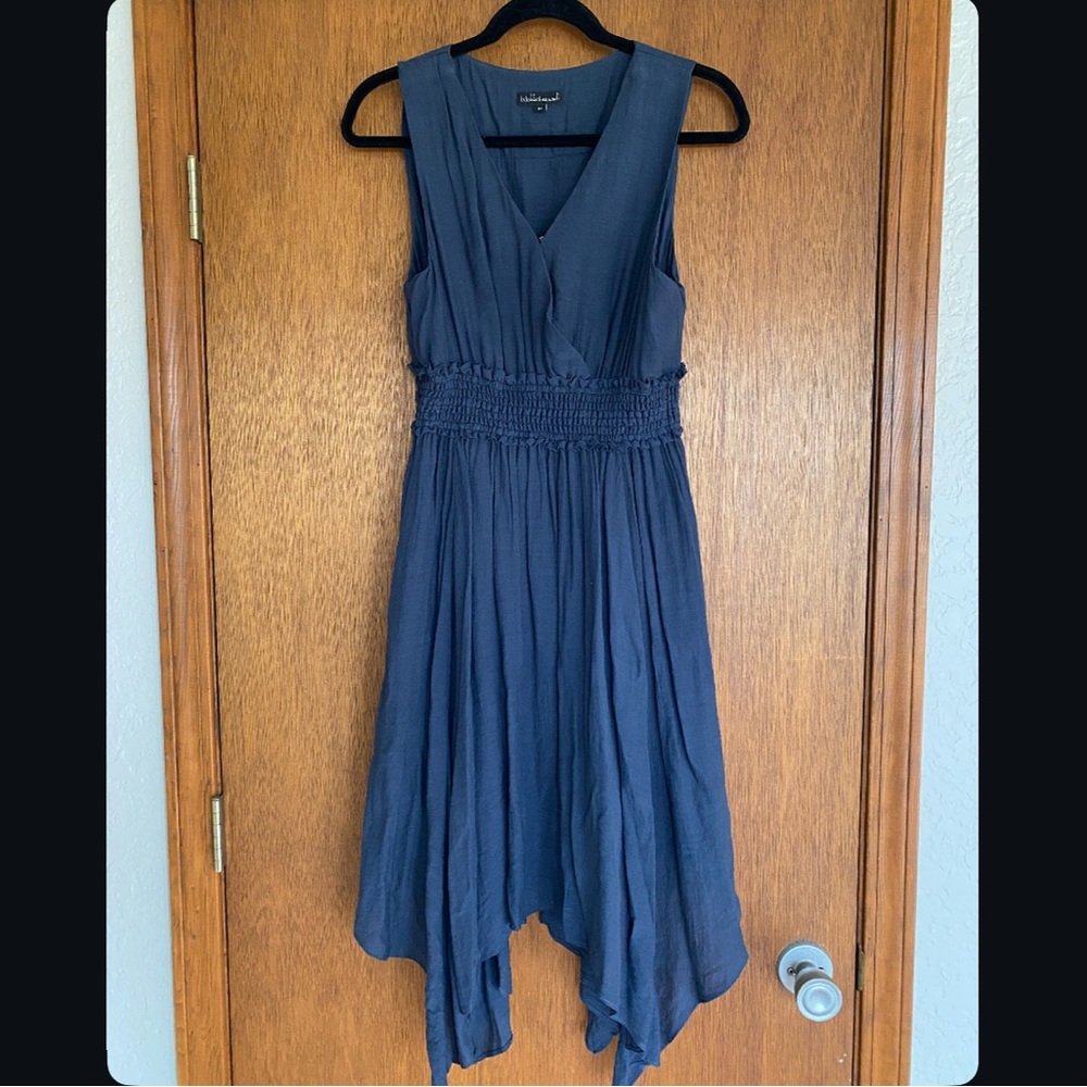 Chic Navy Blue Sleeveless Dress